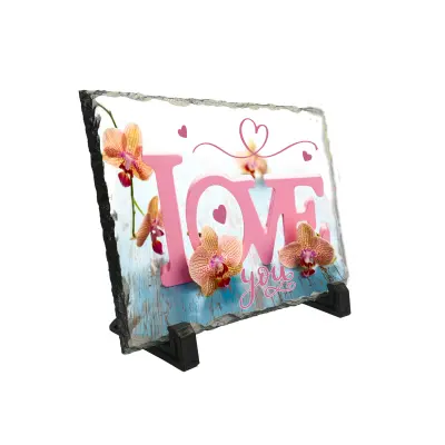 Love, piatra ardezie personalizata, cu mesaj model pa020